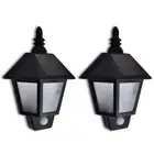 2x Solar Wall Lamp with Motion Sensor LED Lawn Path Landscape Light vidaXL