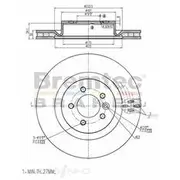 Bremtec Euro-Line GeoZinc Coated Brake Rotor - BDR18250EL
