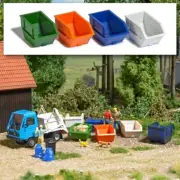 Busch 7753 - 1/87/H0 Mini Set: 4 Absetzcontain.2, 5m ³ - New