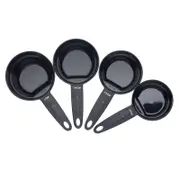 4pc MasterCraft 24.5cm Magnetic Measuring Cup Set Baking/Kitchen - Black