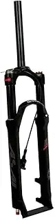 26" 27.5 Inch 29er Mountain Bike Suspension Fork, Light Alloy Travel: 100mm Effective Shock Absorption Bicycle Front Fork- Black