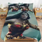 v2278 Bed Sheets Bedding Wonder Woman Bedding Sets Ultra Soft Skin-Friendly Duvet Cover 3 Piece, Cute Comforter Cover Bed Set for Boys Girls Kids ( 1