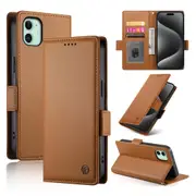 Wallet Case for IPhone 11,Slim Protective Shockproof Case With Card Holder,Premium PU Leather Kickstand-Brown