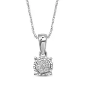 9kt White Gold Diamond Set Miracle Necklace