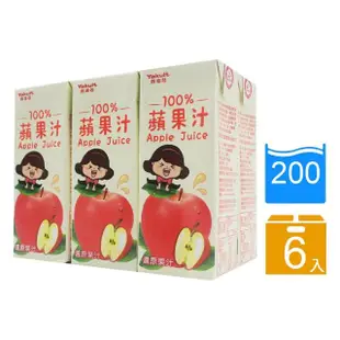 【Yakult 養樂多】100%蘋果汁(200ml*6入/組)