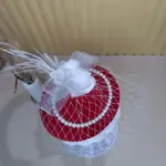 PUTIH MERAH FASCINATOR HAT HARCLIP 紅色白色頭飾紅色和白色