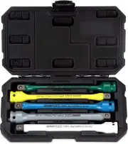 1/2" Drive Torque Limiting Extension Bar Set, 5-Piece Impact Torque Limiter Set