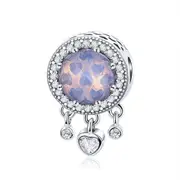 Silver plating Heart Charm Fit Charm Bracelets Jewelry