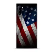Skins Decal Wrap for Samsung Note 10 Plus American Flag distressed wave