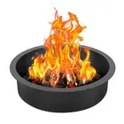 35 Inch Round Steel Fire Pit Ring Outdoor Campfire DIY Firepit Kit