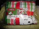 NEW NWT PEANUTS SNOPPY QUILT AND SHAM SET CHRISTMAS THEMED TWIN SIZE FRANCO