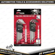 22 Pcs of PK Tool Metric & SAE Ball End Hex Set - 9x Metric & 13x SAE Ball End