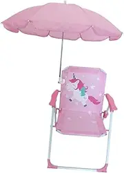 Ｓｉｍｈｏａ Camping Chair Sun Protection with Umbrella Child Folding Beach Chair Kids Camp Tent Chair for Travel
