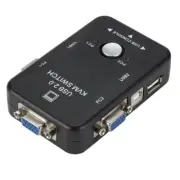 2 Port USB VGA KVM Switch Box For Mouse Keyboard Monitor Video Sharing Computer