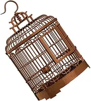MOTHNUR Round Bird Cage for Travel Portable Plastic Aviary with Vintage Design for Parakeets Cockatiels and Zebra Finches Easy to Carry Spacious Luxury Villa for Pets