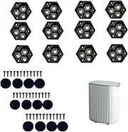 Mini Casters 12Pcs 360°Rotation Self Adhesive Caster Wheels Pulley Wheel Rollers Stainless Steel Swivel Wheels for Kitchen Counter Trash Can Storage Box Furniture(Black)