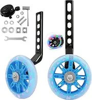 xinyee Training Wheels Mute Flash Wheels with Adjustable Bicycle Stabilizer Mounted Kit Compatible for 12-20 inch Single Speed