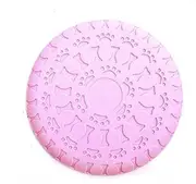 Dog Frisbee Rubber Pet Puppy Safe Exercise Fetch Outdoor Training Toy (Pink)
