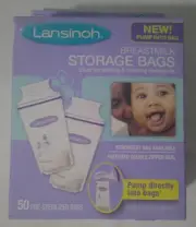 Lansinoh Breastmilk Storage Bags - 50 Pre Sterilized Bags (NOS) NEW