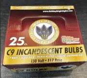 Holiday Bright Lights C9 Christmas Light Bulbs Blue 1 inch 25 ct 7w incandescent