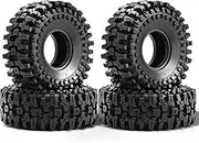 4PCS 120MM 1.9'' Rubber Rock Tyres Wheel Tires Replacement for Axial SCX10 90046 AXI03007 TRX4 Rat Gen8 1:10 Remote Control Crawler Car