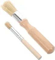 Angoily 2pcs Wooden Handle Pastry Brush Soft Hair Oil and Sauce Brush for Cooking and Baking Essential Kitchen Tool for Butter Application and Food Preparation