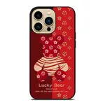 新款 BEAR BRICK KAWS LUCKY RED 時尚新款精緻手機殼保護套適用於 IPHONE 15 PRO M