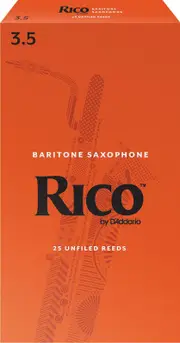 Rico Baritone Sax Reeds, Strength 3.5, 25-pack