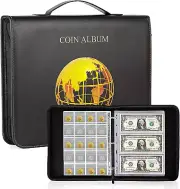 Coin Collection Holder Album Book for Collectors,200 Pockets Coins Collecting Al