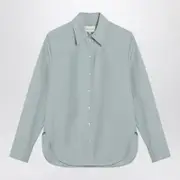 [Loulou Studio] Gray Fog Shirt In Cotton 36 FR Light blue