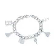 Disney Couture Kingdom - Beauty and the Beast - Belle Charm Bracelet White Gold