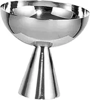 ＫＬＫＣＭＳ Footed Dessert Bowl Dessert Bowl Mini Trifle Bowl Stainless Steel Goblet Bowl Ice Cream Cup for Cereal Pudding Nuts Cocktail, Height 9.4cm