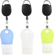 SAFIGLE 3Pcs Portable Silicone Travel Bottles Leakproof Hand Container for Liquids for Shampoo Toiletries Hand for Travel Outdoor Use