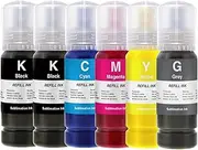 ET-8500 ET-8550 (T522) Sublimation Heat Transfer Ink for Epson EcoTank Printers with No Mess Easy Pour Key Lid. Suitable for Epson Supertank Printers Using 552 (T552) Inks