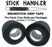 STICK HANDLER Professional Drumstick Grip Tape Pro Pack (Black | Two Pack)