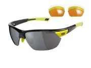 Sunwise Kennington Black Cycling Sunglasses includes 3 Interchangeable Lenses