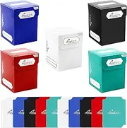 Quiver Time 100+ Standard Deck Blocks with 2 Dividers/Card Deck Box - Set of 5 MTG Deck Box - Compatible with Magic Commander & other TCG cards - (White, Black, Blue, Red & Green)