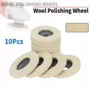 10Pcs 4 Inch Wool Buffing Angle Grinder Wheel Felt Polishing Disc Abrasive Pad