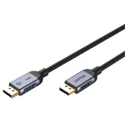 Unitek C1626GY-3M DisplayPort 2.1 DisplayPort Cable - 3m - Space Grey Up to 16K 60Hz - Aluminium Alloy [C1626GY-3M]