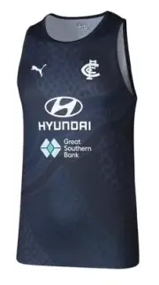 Carlton Blues PUMA AFL Mens Training Singlet | Navy by Sporting House
