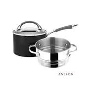 Anolon Endurance+ Non Stick Covered Saucepan & Bonus Steamer - 18cm/2.8L