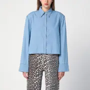[HALFBOY] Blue Denim Shirt M Blue