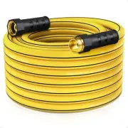 Heavy Duty Garden Hose 50ft x 5/8", NON-EXPANDABLE Flexible Water Hose for Ou...