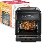 Sunbeam All-In-One 10L Air Fryer Oven | Air Fry, Rotisserie, Grill, Bake, Dehydrate | 9 Accessories, Digital Controls, 2000W Efficient Energy Usage, Easy Clean Removable Door, Black AFP5300BK