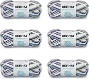 Bernat Handicrafter Cotton Fruit Punch Ombre Yarn - 6 Pack of 42.5g/1.5oz - Cotton - 4 Medium (Worsted) - 80 Yards - Knitting/Crochet