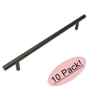 *10 Pack* Slim 3/8" Diameter Cosmas Oil Rubbed Bronze Euro Bar Pull 404-192ORB