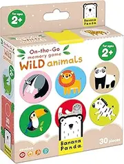 On-The-Go Memory Game Wild Animals 2+ Toddler Game