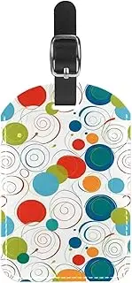 [CWAGFEQZ] 1-Pc Luggage Tags for Suitcases,Travel Tags for Luggage,Geometrical Abstract Swirls