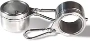 Anley 1" Aluminum Flagpole Mounting Rings Set - Anti Wrap 360° Rotatable Ring with Carabiners - Ideal for 1 Inch Diameter Flag Pole & Flag with 2 Grommets(Silver, Pack of 2)