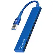 Bonelk Long-Life USB-A to 4 Port USB 3.0 Slim Hub Blue